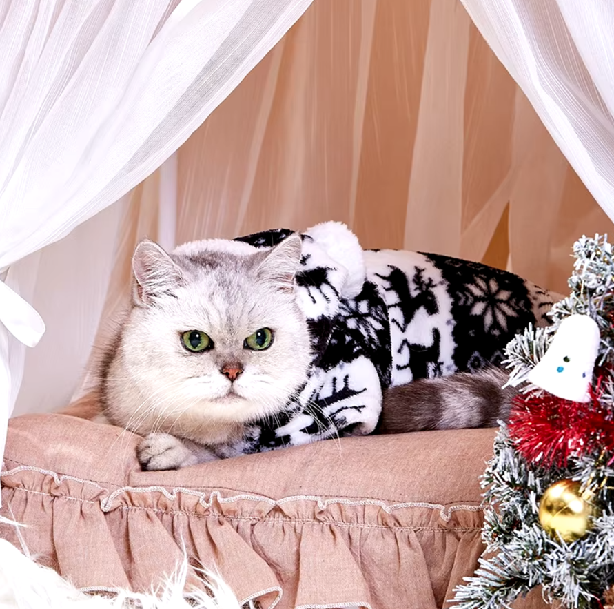 FURRY Christmas Cats & Dogs Jumpsuit